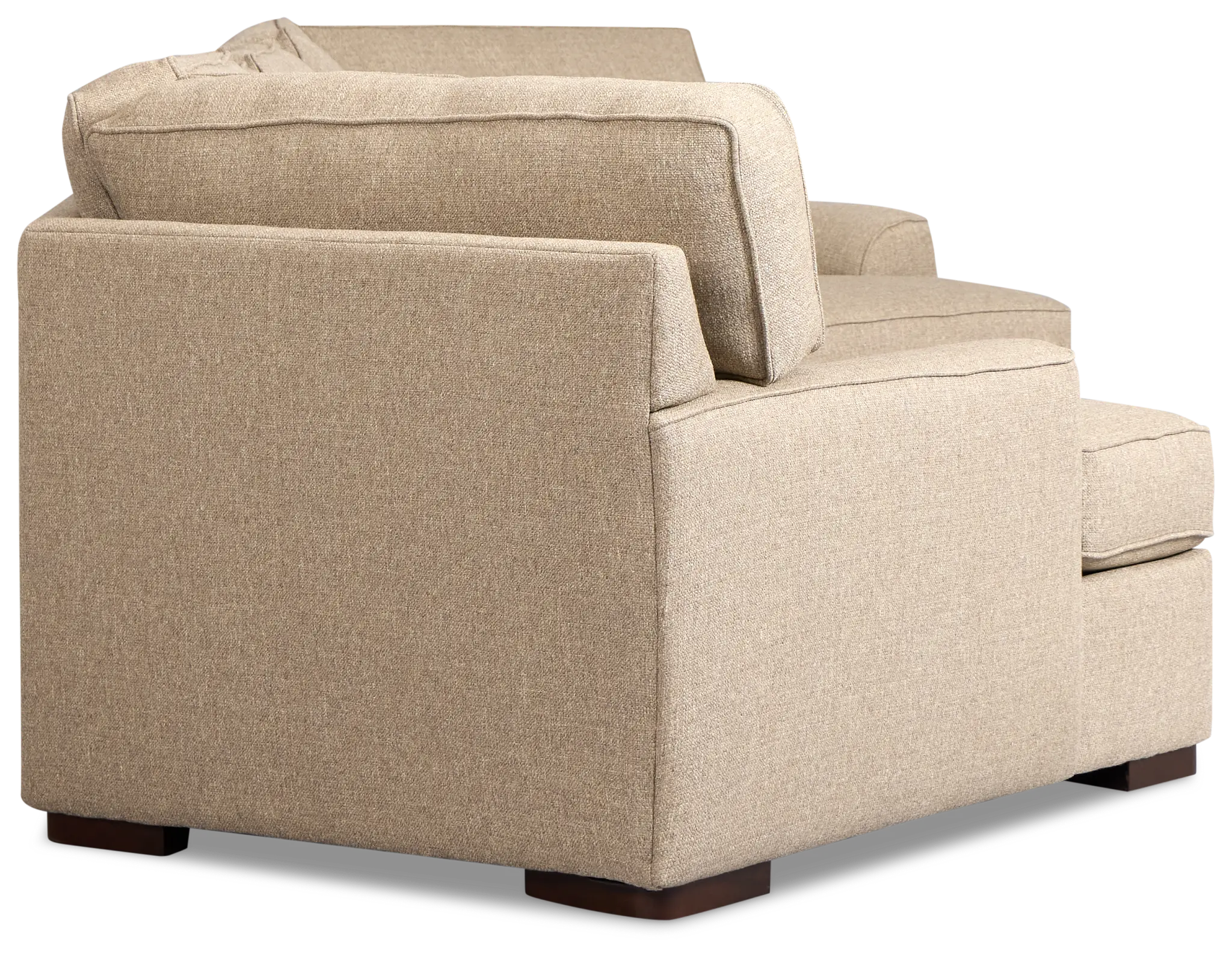 Sinclair Brown Fabric Dual Cuddler Sectional Sinclair Brown Fabric Dual Cuddler Sectional