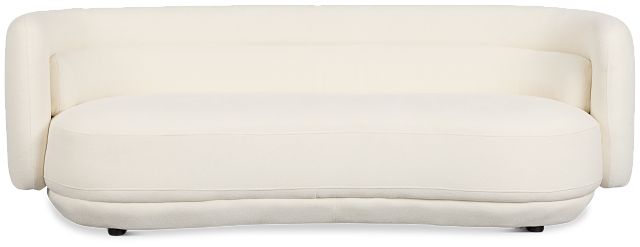 Presley White Fabric Sofa