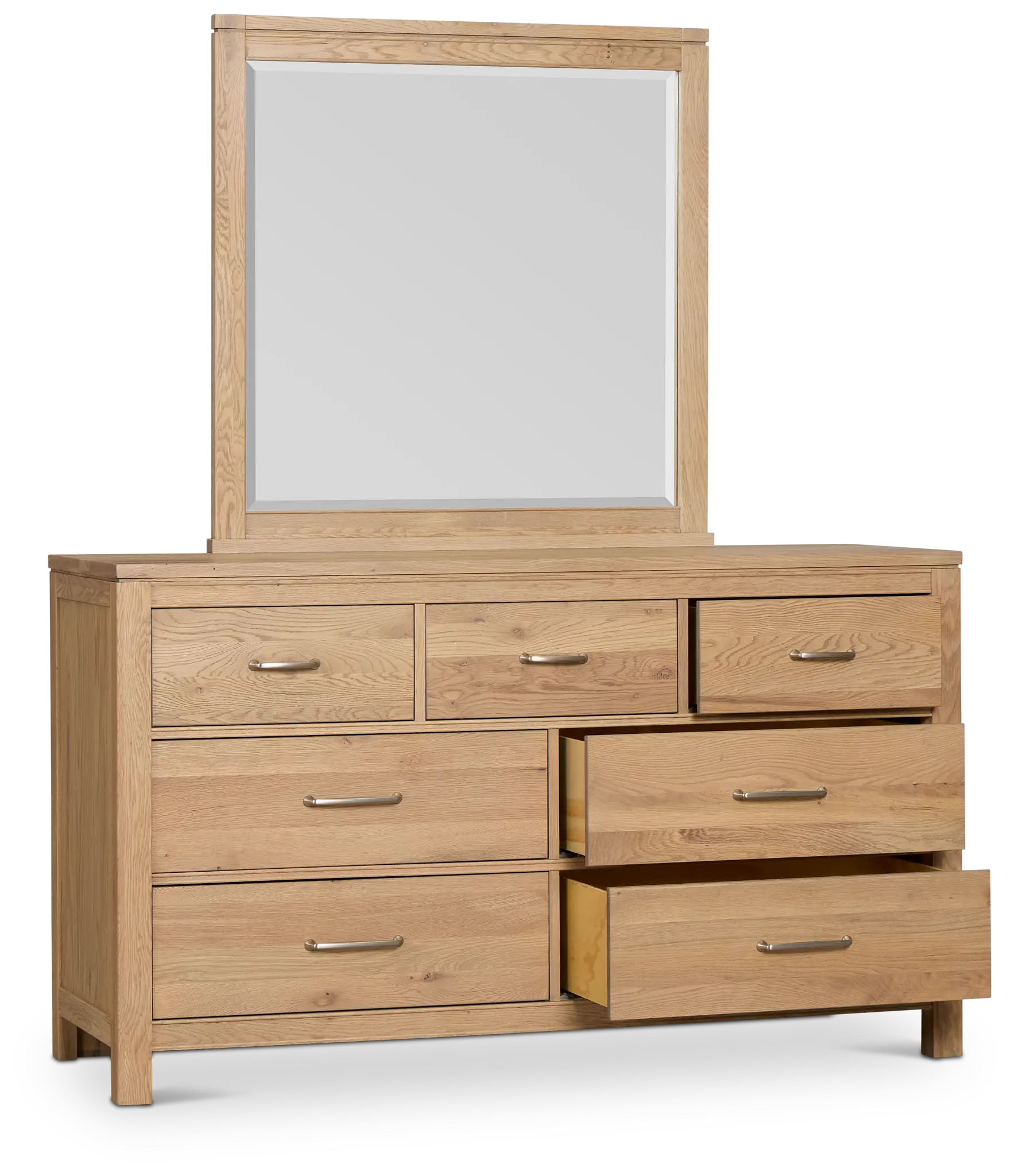Carolina Light Tone Dresser & Mirror Carolina Light Tone Dresser & Mirror
