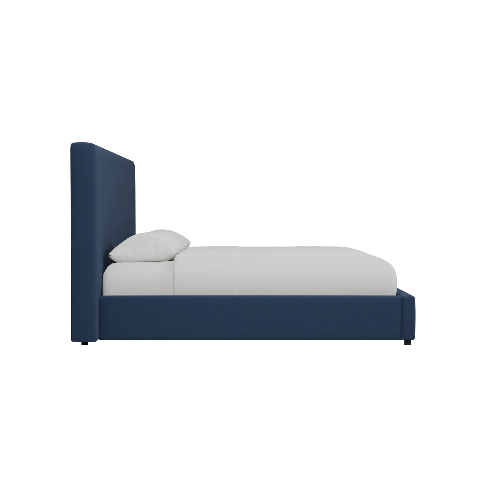 Grayton Peyton Dark Blue 54" Upholstered Platform Bed Grayton Peyton Dark Blue 54" Upholstered Platform Bed