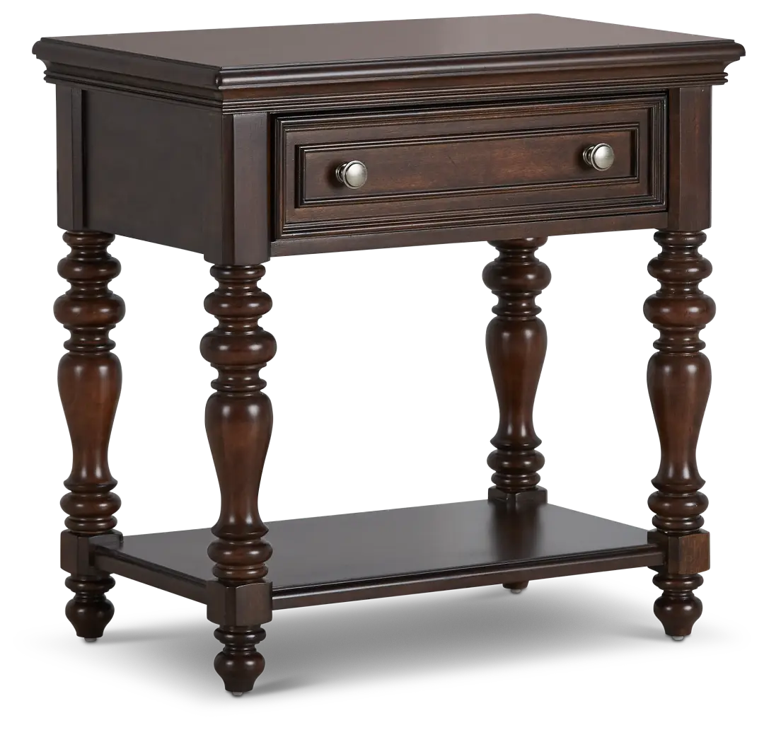 Savannah Dark Tone 1-drawer Nightstand Savannah Dark Tone 1-drawer Nightstand