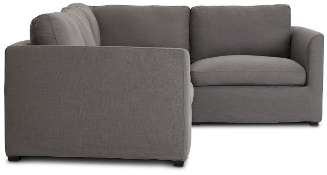 Willow Gray Fabric Small Two-arm Sectional (3)