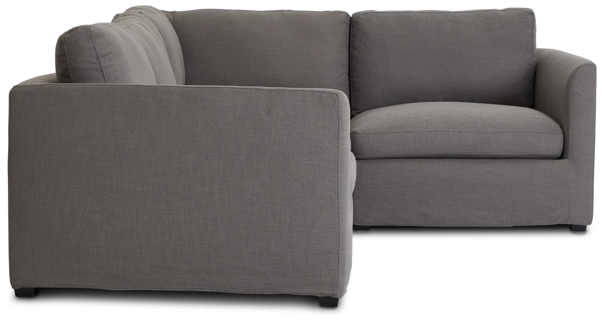 Willow Gray Fabric Small Two-arm Sectional