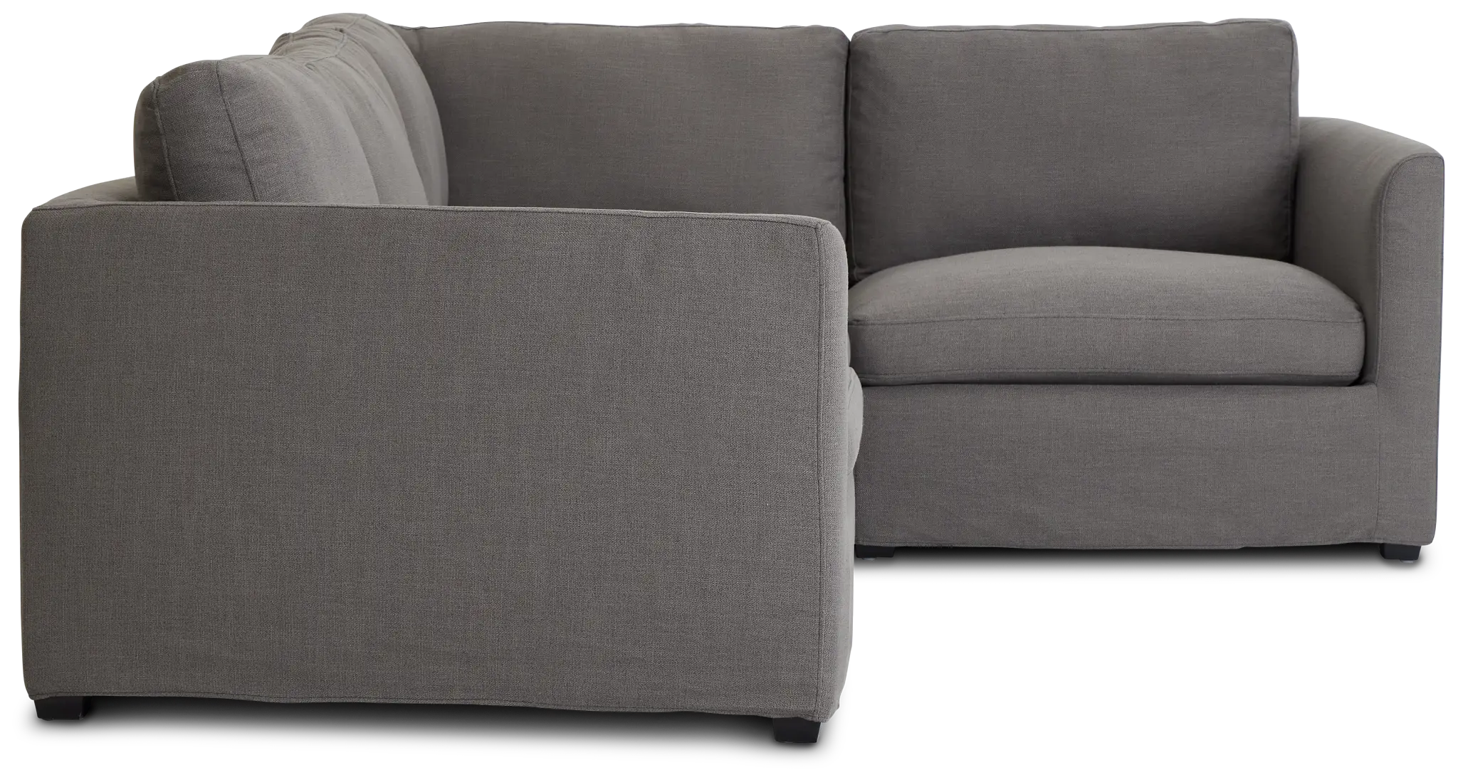 Willow Gray Fabric Small Two-arm Sectional Willow Gray Fabric Small Two-arm Sectional