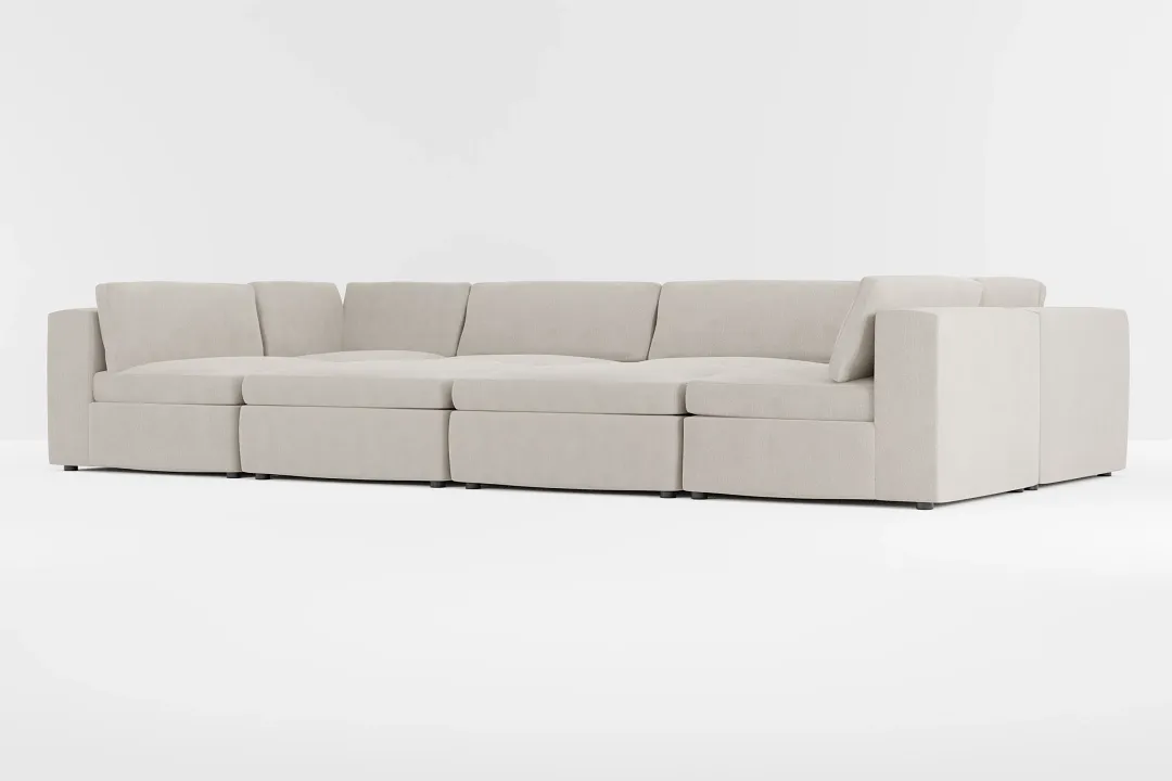 Destin Revenue Beige Fabric 8-piece Pit Sectional