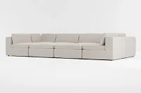 Destin Revenue Beige Fabric 8-piece Pit Sectional