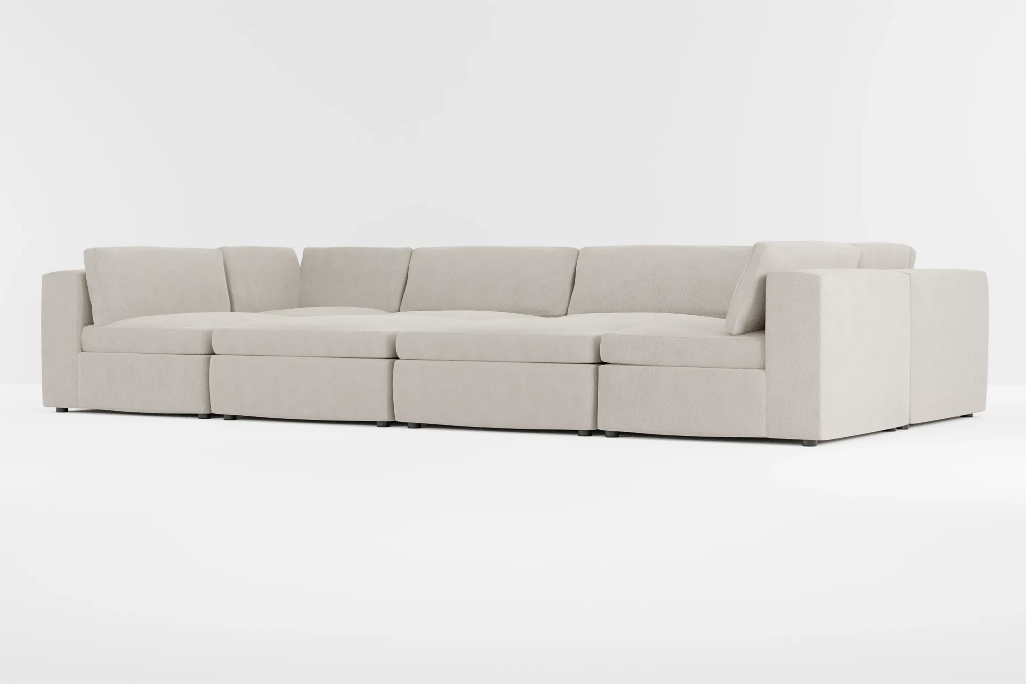 Destin Revenue Beige Fabric 8-piece Pit Sectional