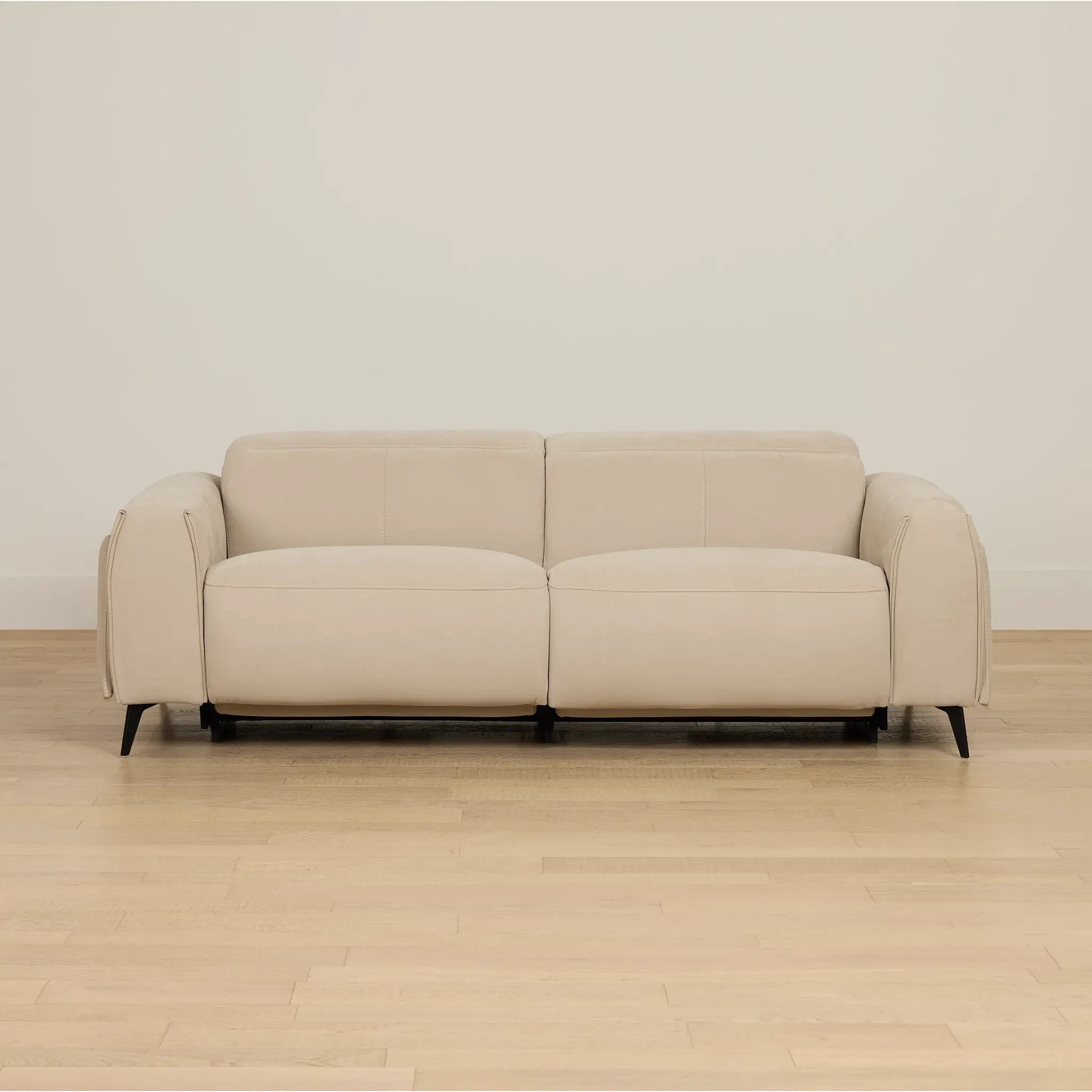 Reyna Beige Micro Power Reclining Sofa Reyna Beige Micro Power Reclining Sofa