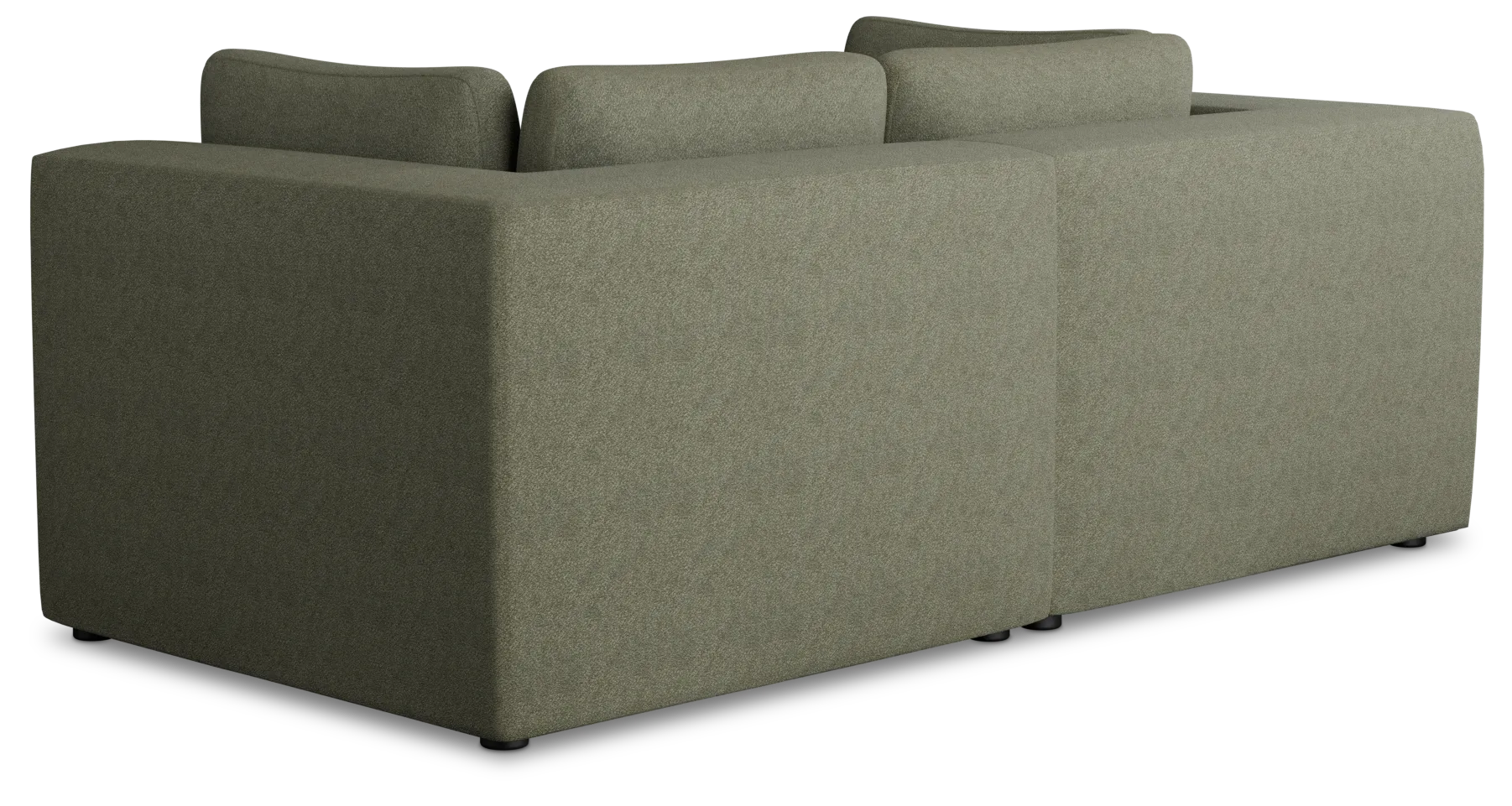 Destin Sutton Green Fabric 2 Piece Modular Sofa