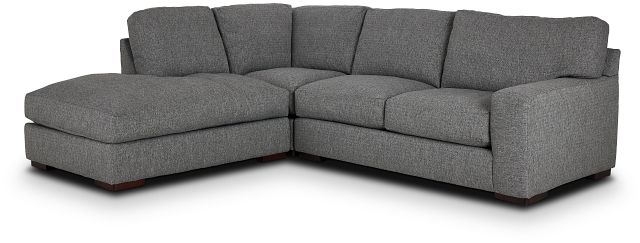 Veronica Dark Gray Down Left Bumper Sectional