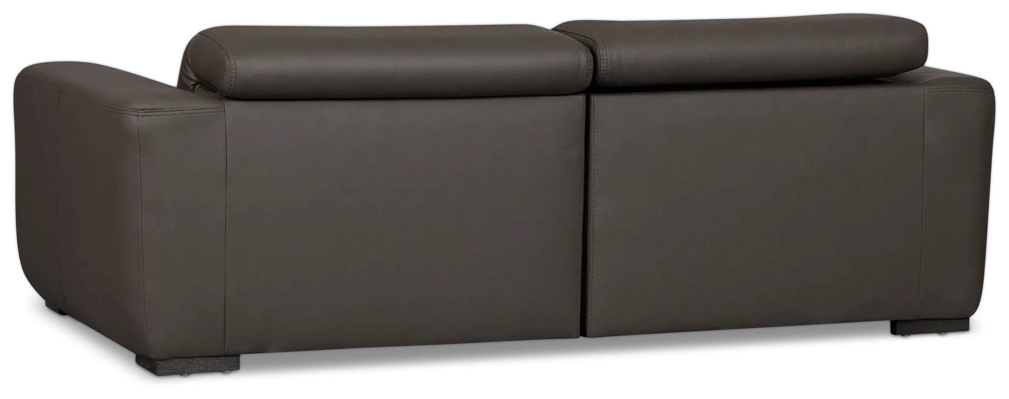 Kieran Dark Brown Lthr/vinyl 2-piece Modular Power Reclining Sofa