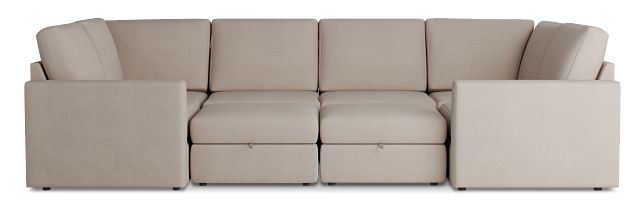 Citymod Beige Fabric 8-piece Pit Sectional