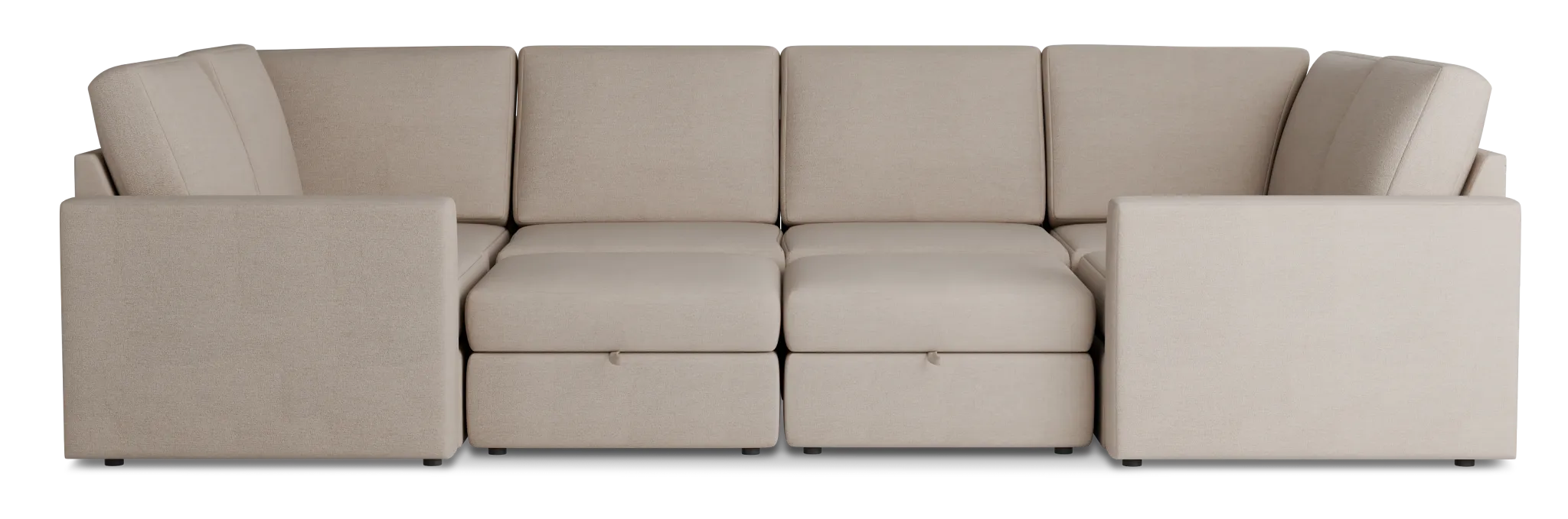 Citymod Beige Fabric 8-piece Pit Sectional