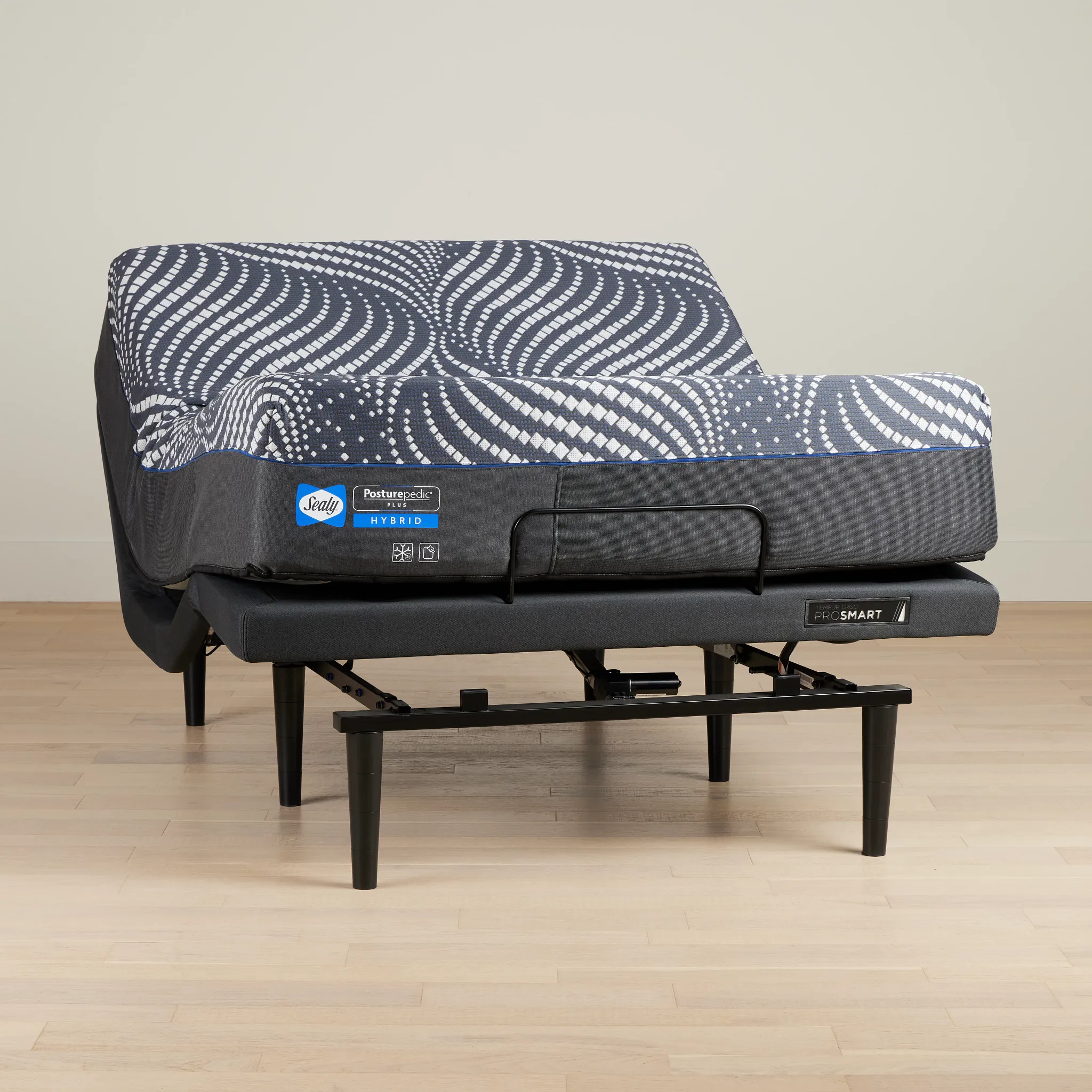 Sealy Posturepedic Plus Hybrid Brenham Soft Ergo Prosmart Adjustable Mattress Set