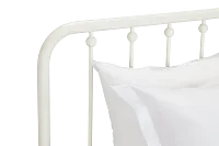 Rory White Metal Panel Bed