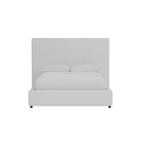 Grayton Revenue White 54" Upholstered Platform Bed