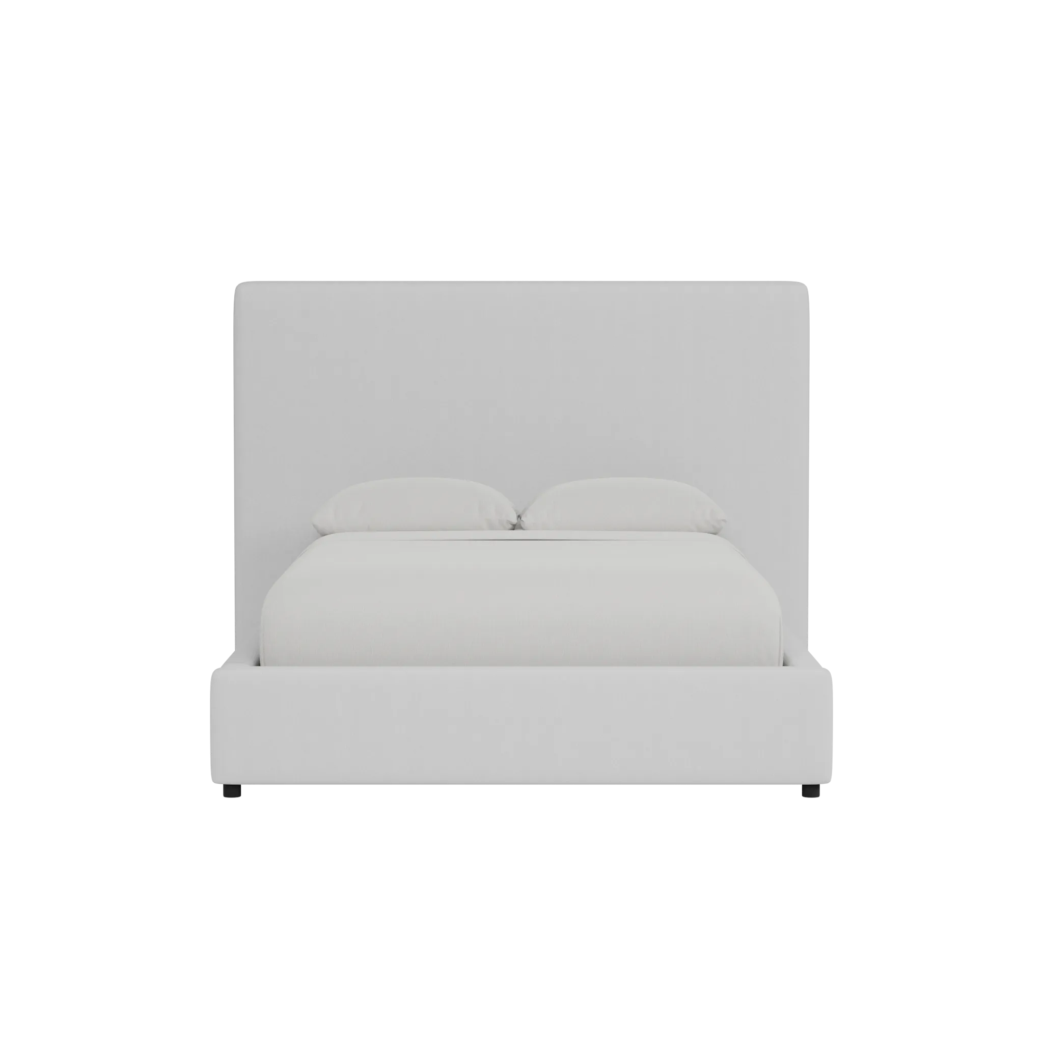 Grayton Revenue White 54" Upholstered Platform Bed