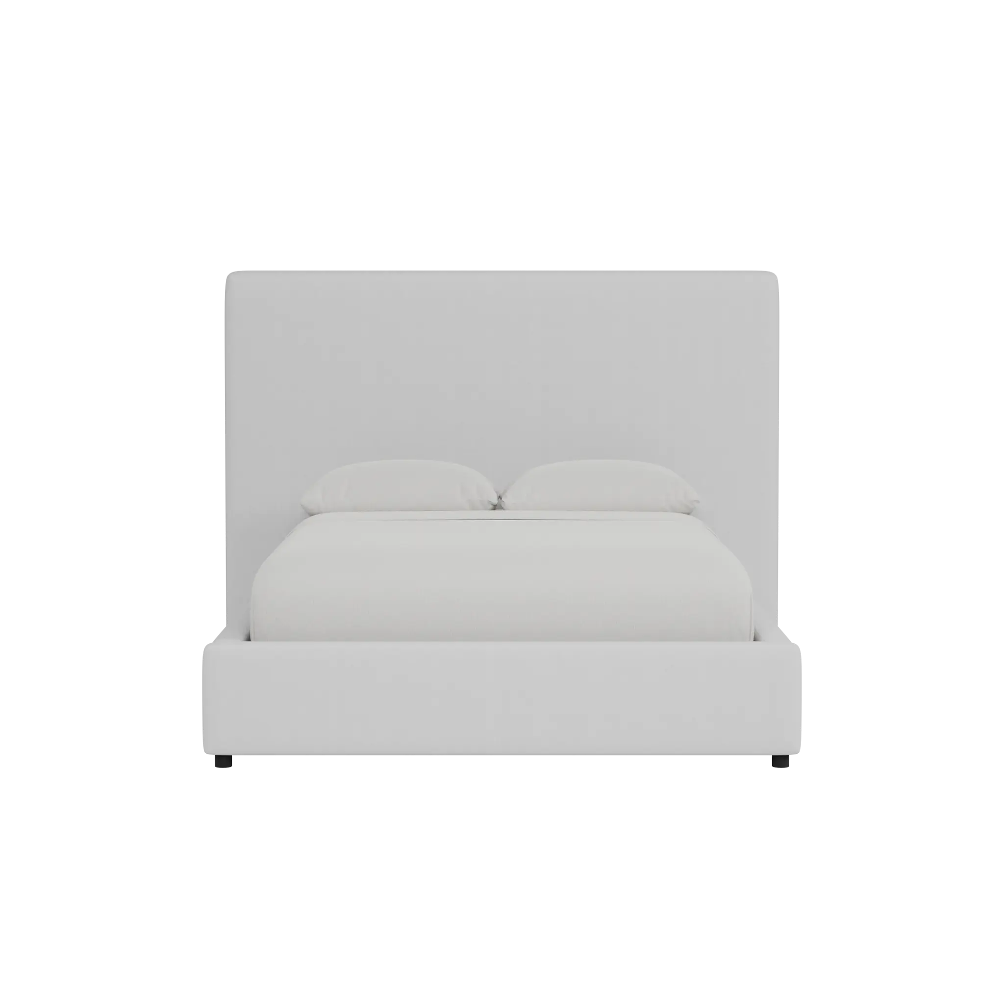 Grayton Revenue White 54" Upholstered Platform Bed Grayton Revenue White 54" Upholstered Platform Bed