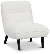 Lilac White Fabric Accent Chair