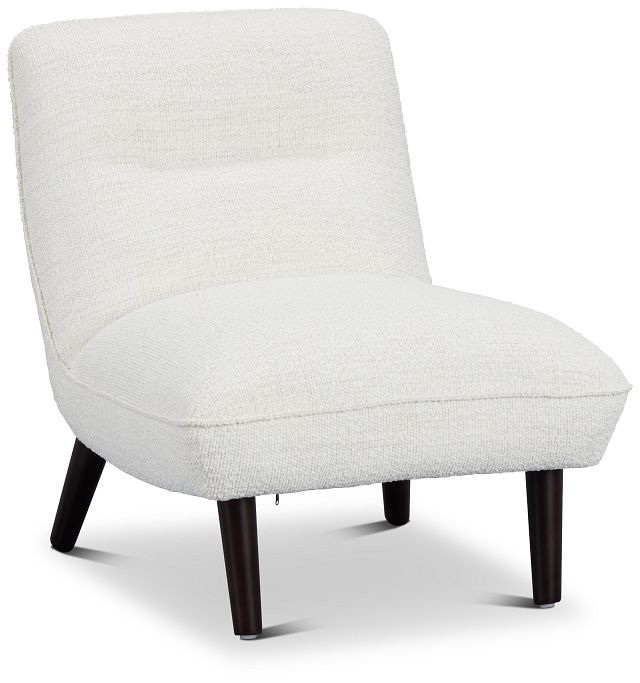 Lilac White Fabric Accent Chair