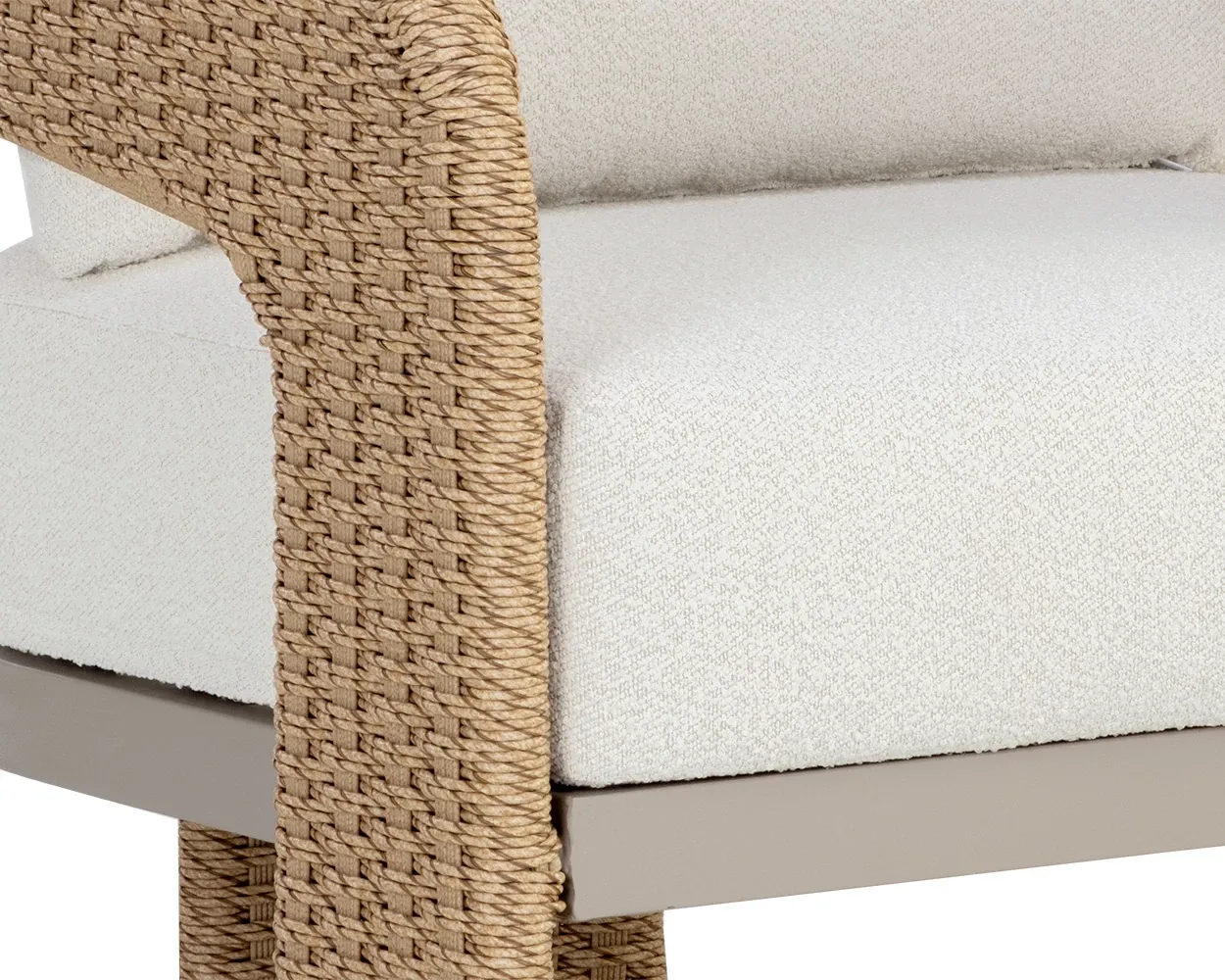 Anya Light Brown Ivory Accent Chair