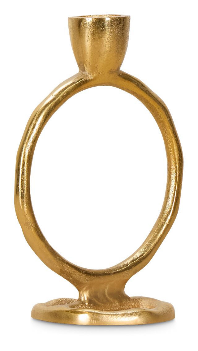 Ringo Gold Small Candle Holder