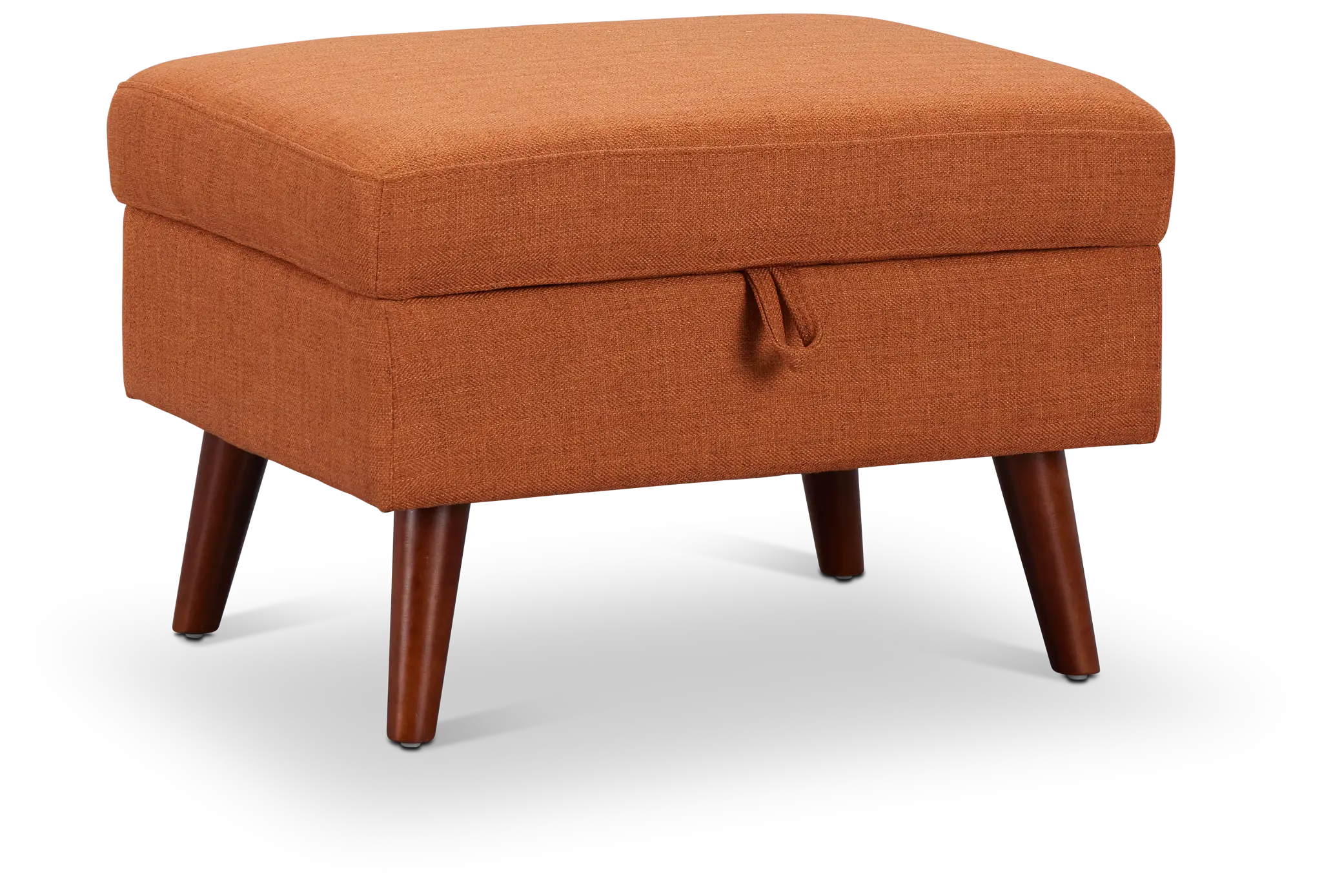 Raya Orange Fabric Storage Ottoman Raya Orange Fabric Storage Ottoman