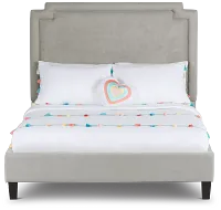 Whitney Taupe Uph Platform Bed