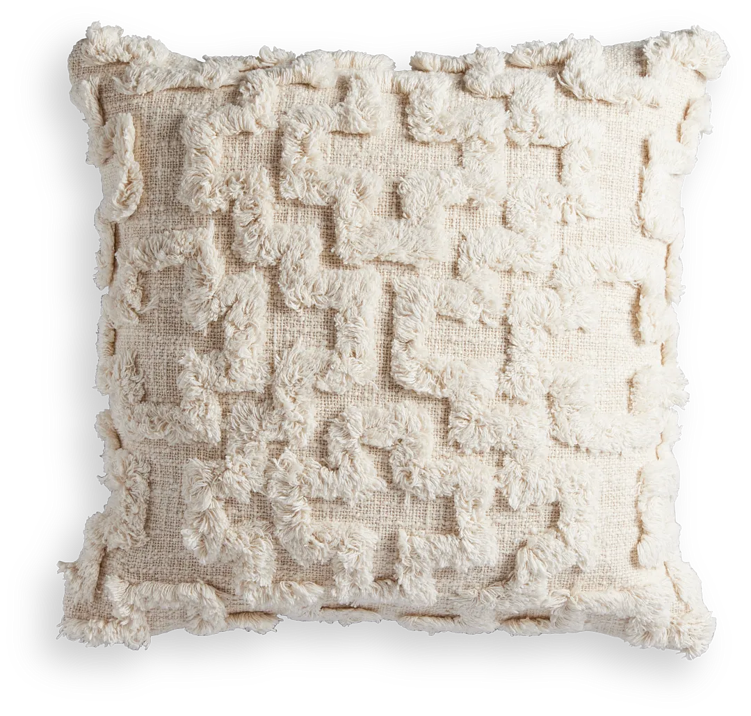 Cedron White 22" Accent Pillow