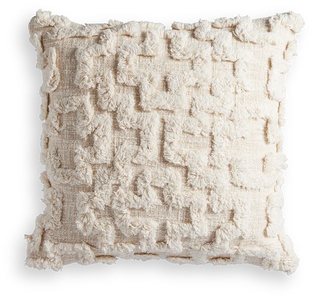 Cedron White 22" Accent Pillow