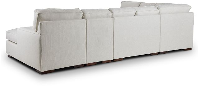 Austin White Fabric Large Right Chaise Sectional