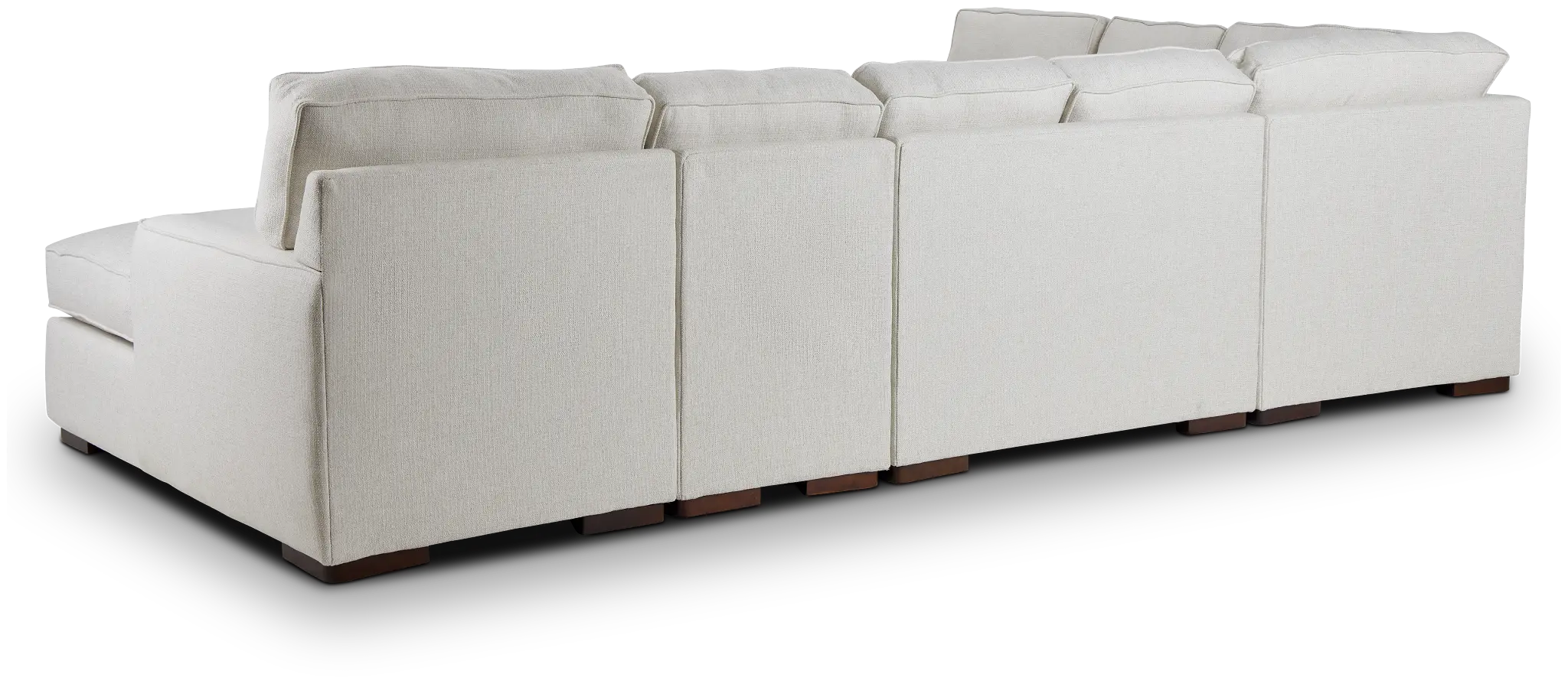 Austin White Fabric Large Right Chaise Sectional Austin White Fabric Large Right Chaise Sectional