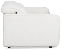 Ryland White Fabric Power Reclining Console Sofa