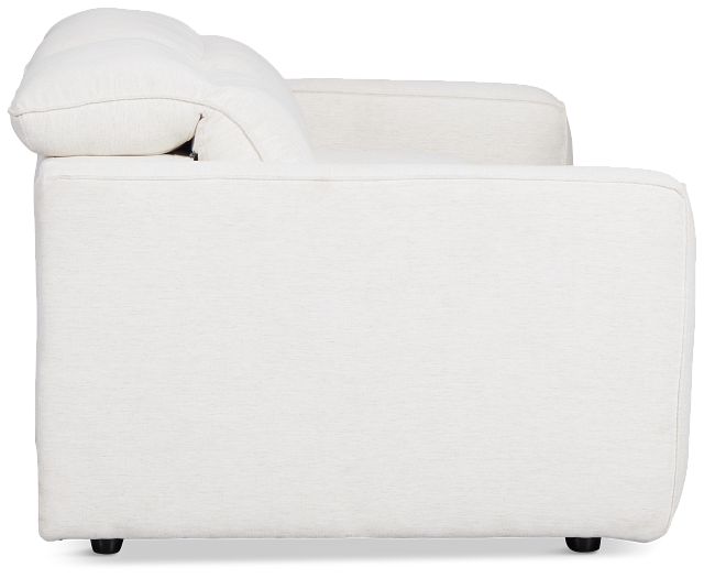 Ryland White Fabric Power Reclining Console Sofa