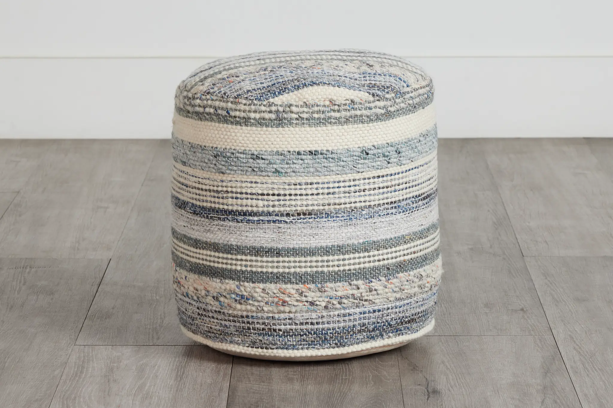 Ellian Blue Round Accent Pouf Ellian Blue Round Accent Pouf