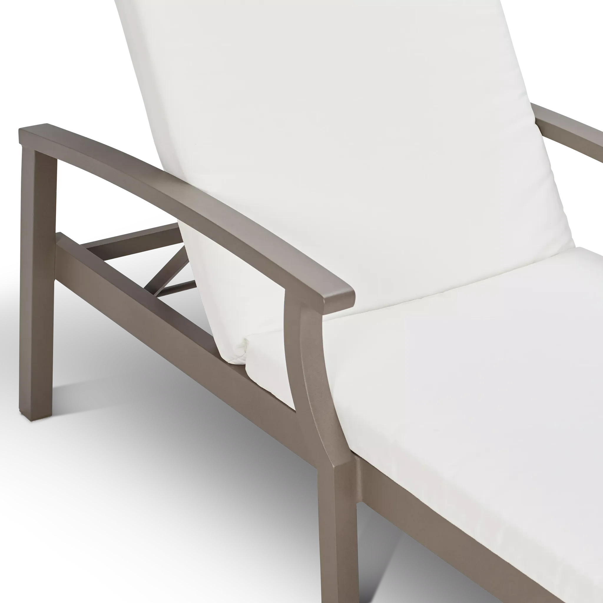 Raleigh White Aluminum Cushioned Chaise