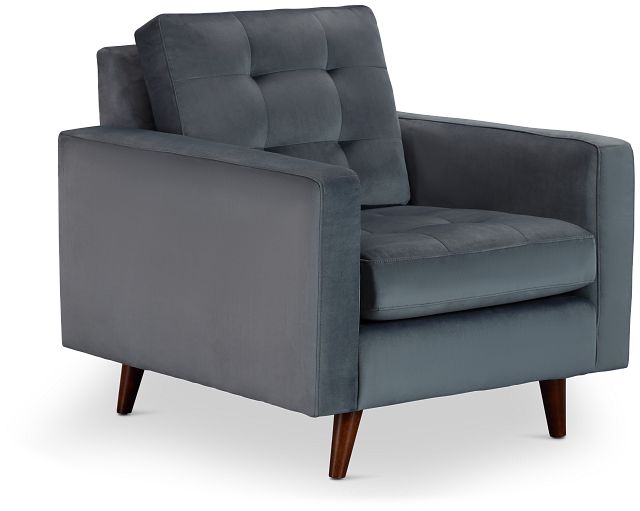 Mila Gray Velvet Chair