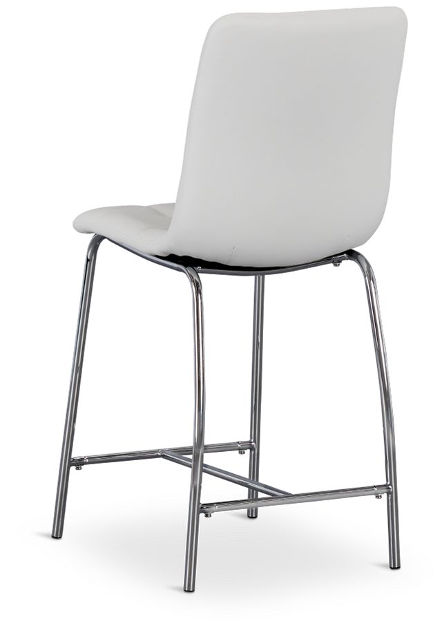 Vienna White 24" Upholstered Barstool