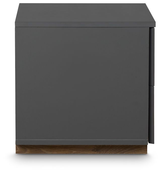 Brasilia Gray 2-drawer Nightstand