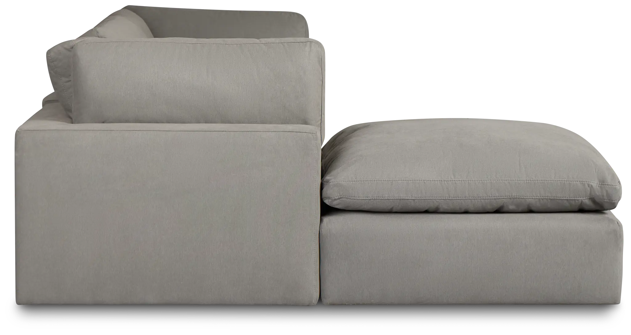 Grant Light Gray Fabric 4-piece Bumper Sectional Grant Light Gray Fabric 4-piece Bumper Sectional
