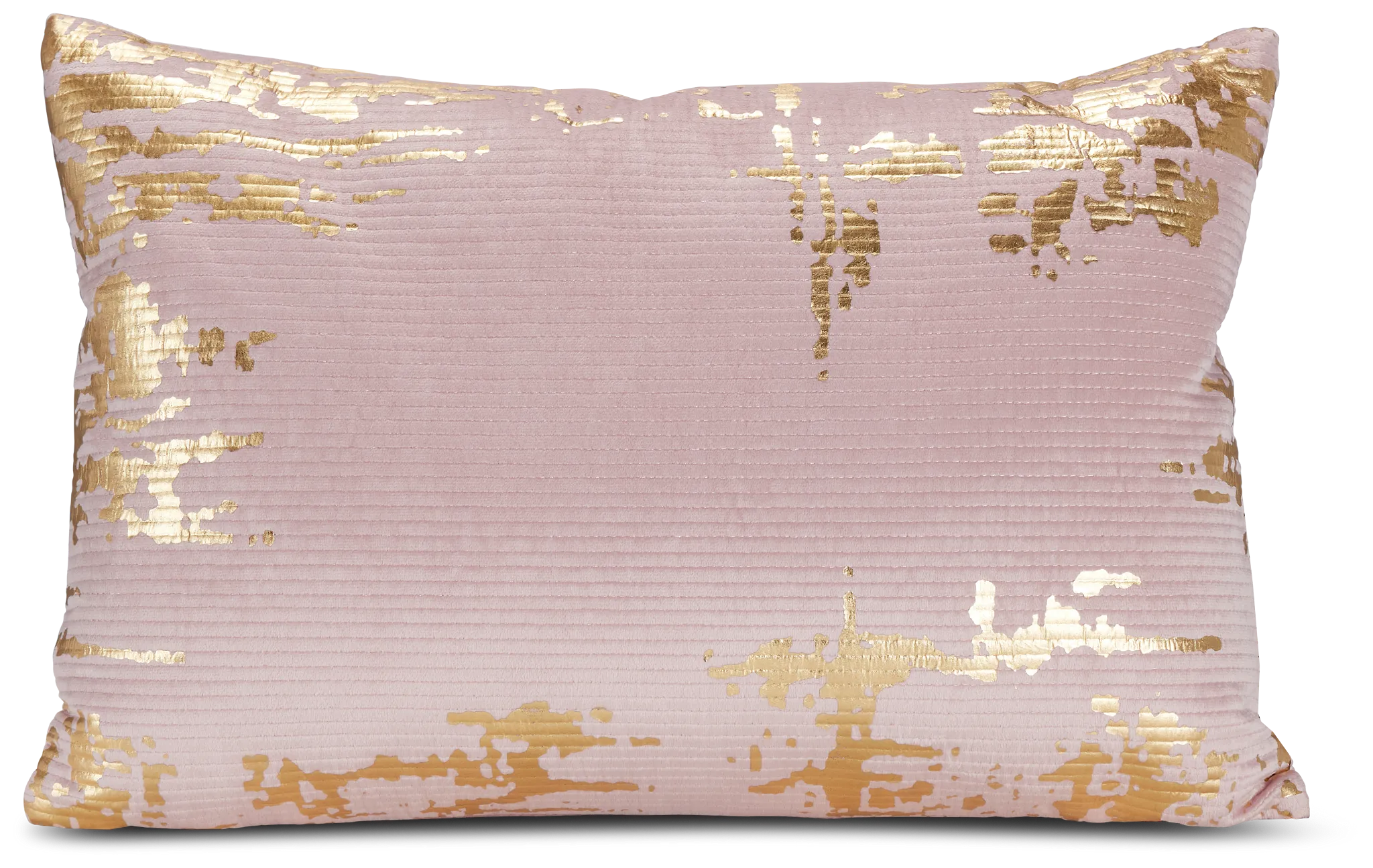 Langley Light Pink Velvet Lumbar Accent Pillow