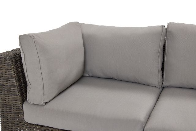 Tulum Gray Woven 4-piece Modular Sectional