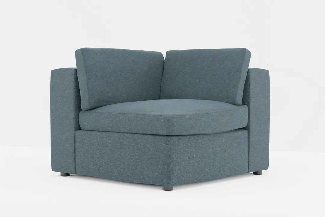 Destin Elevation Dark Blue Fabric Corner Chair