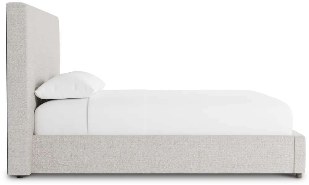 Grayton Maguire Pewter 54" Upholstered Platform Bed