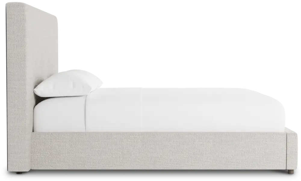 Grayton Maguire Pewter 54" Upholstered Platform Bed Grayton Maguire Pewter 54" Upholstered Platform Bed