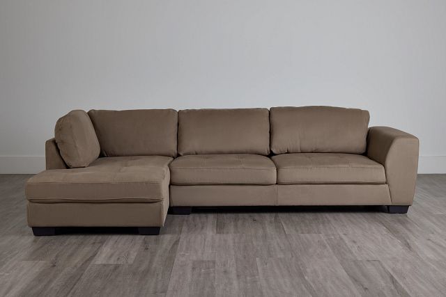 Perry Dark Taupe Micro Left Chaise Sectional (0)