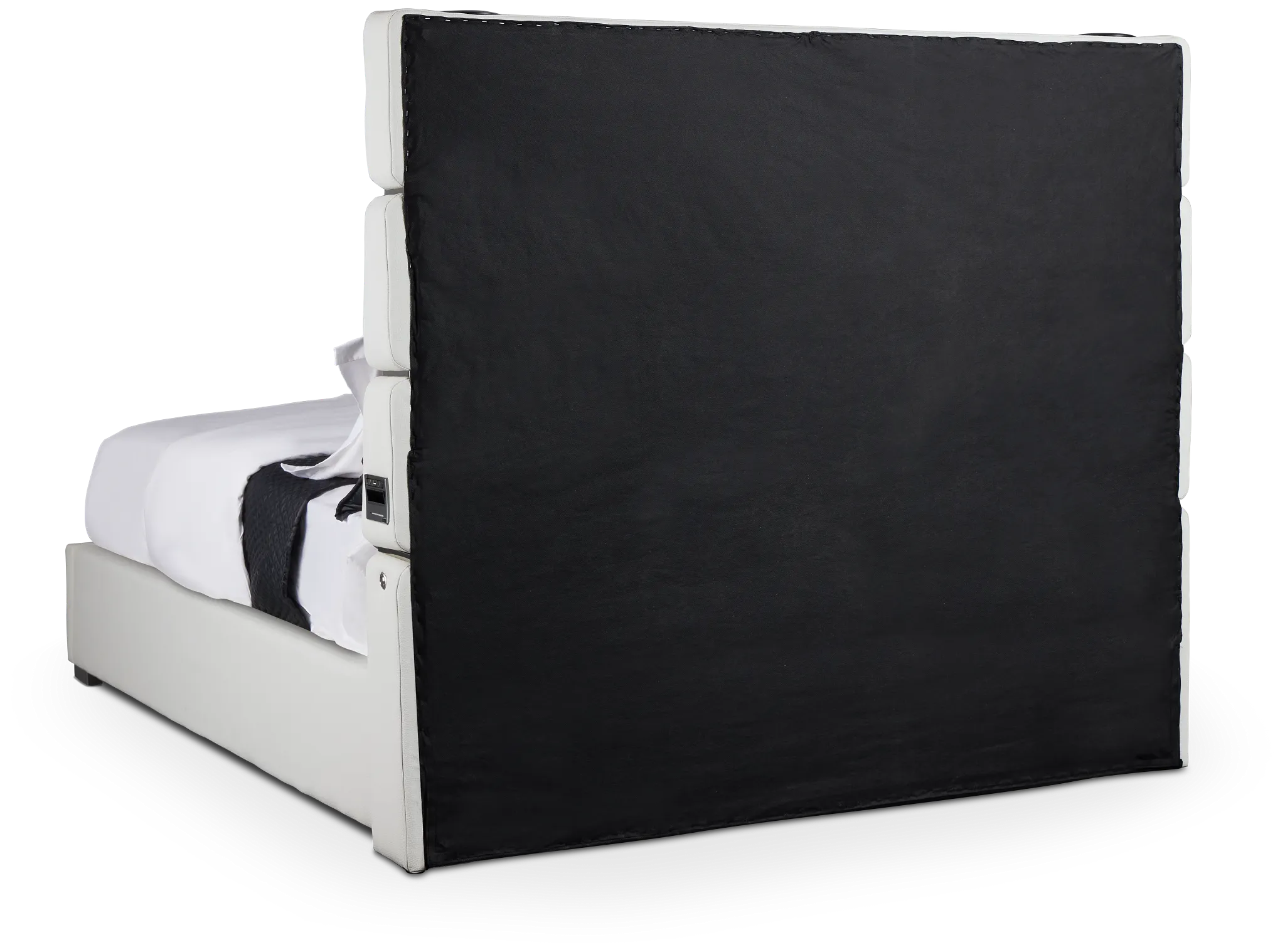 Miami White Uph Platform Bed