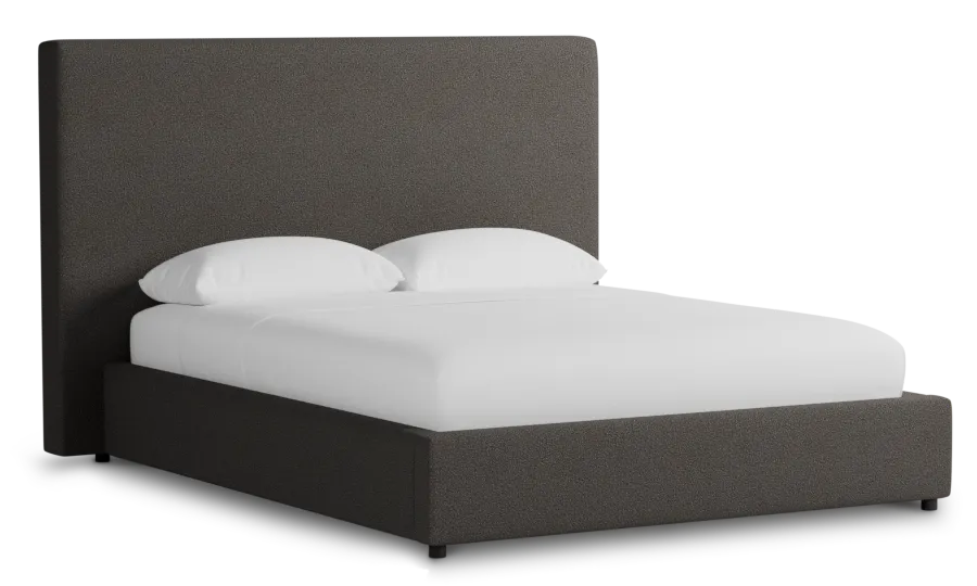 Grayton Elite Dark Gray 54" Upholstered Platform Bed