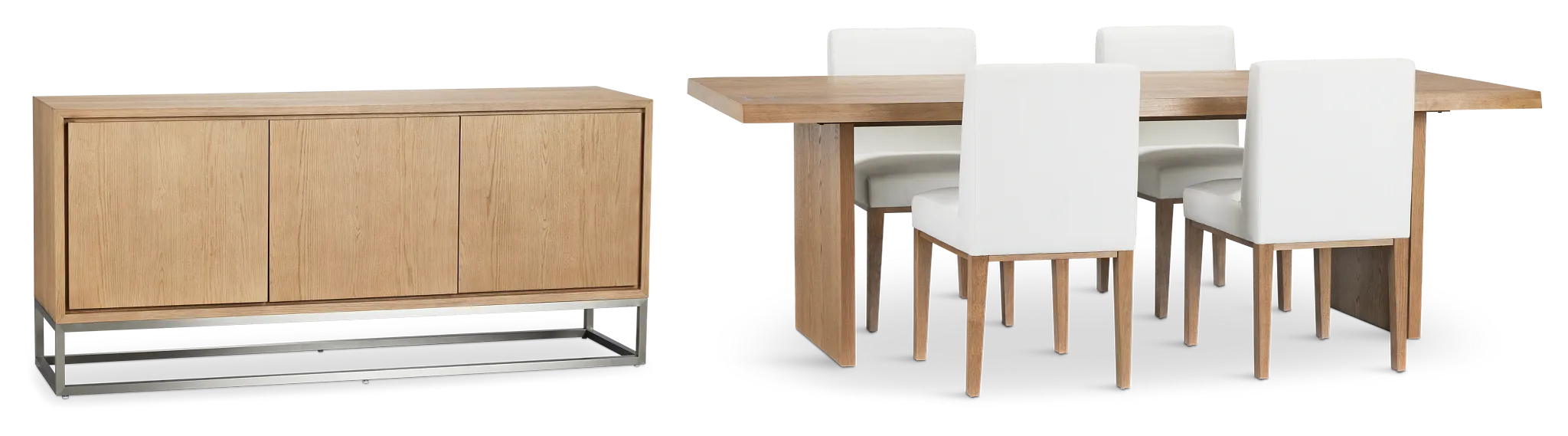 Haven Light Tone Wood Dining Room