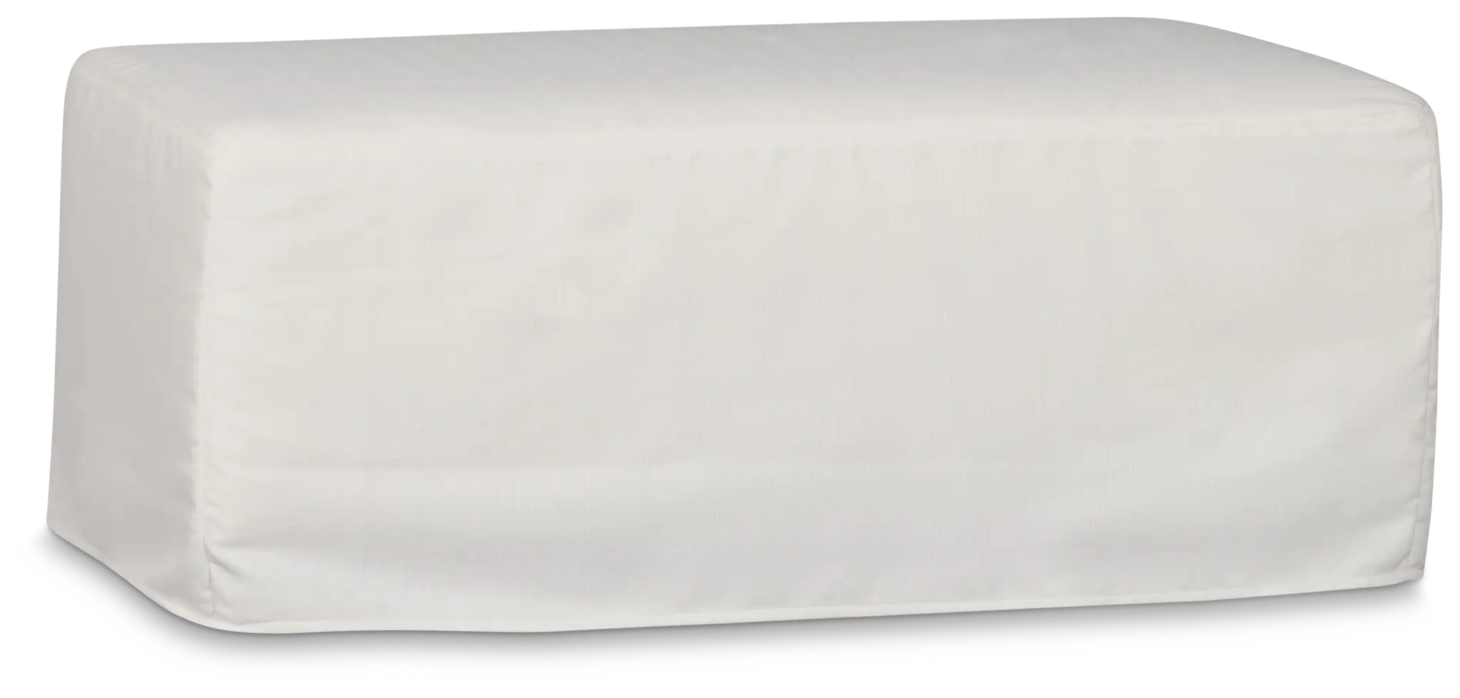 Marren White Fabric Ottoman Marren White Fabric Ottoman